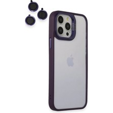 Fuchsia iPhone 14 Pro ile Uyumlu Kılıf Roblox Lens Standlı Kapak - Mor