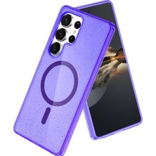 Fuchsia Samsung Galaxy S25 Ultra ile Uyumlu Star Kablosuz Şarj Özellikli Kapak - Mor