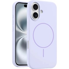Fuchsia iPhone 16 ile Uyumlu Kılıf Jully Kablosuz Şarj Özellikli Kapak - Lila