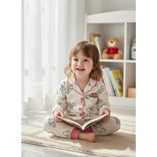 Selvira Pamuklu Çocuk Pijama Takımı – Düğmeli Üst ve Uzun Alt, Cilt Dostu Rahat Uyku Seti