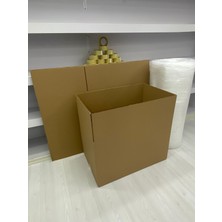 e ERTA Çift Oluklu Koli, Kutu, Boş Karton 80X50X50 Büyük Boy 5'li Adet