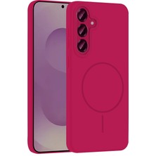 Fuchsia Samsung Galaxy S23 Fe ile Uyumlu Kılıf Jully Kablosuz Şarj Özellikli Kapak - Fuşya