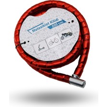 ForWhat Büro Ev Ofis Motosikleti Için 2,2X200CM Kırmızı Motor Bisiklet Kilidi