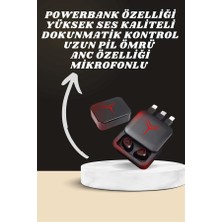 TeknoBaran Dijital Göstergeli Powerbank Kablosuz Kulaklık ve 7 Kordonlu Yeni Nesil Akıllı Saat Dokunmatik K