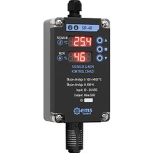 Ems SR-411 ,24VDC KONTAK-2A Ekranlı Isı-Nem Kontrol