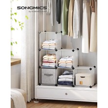 Wishora Store Takılabilir Raf, Plastik Raf, Dıy Küp Raf, Basamaklı Raf, Raf Sistemi, 6 Bölme, Oyuncaklar, Ayakkabılar, Kitaplar, Oturma Odası, Çocuk Odası, Yatak Odası, 93 x 31 x 93 Cm, Beyaz LPC111S