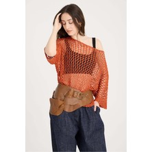 Yılday Gür Butik Carmel El Yapımı Cep Detaylı Deri Kemer