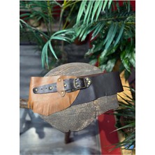 Yılday Gür Butik Reeve Püsküllü Hakiki Deri Bohem El Yapımı Bel Kemeri – Taba & Krem