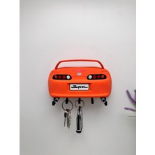 3dpazarıcom 3D Baskı Dekoratif Toyota Supra Arka Model Tasarımlı Anahtar Askılığı