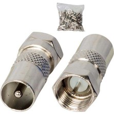 F Konnektör Erkek 60 Ohm Erkek Çevirici Metal Konnektör