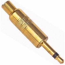 3.5 mm Mono Gold Metal Jack Fiş