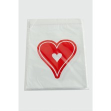 Zero Ozlstor 11X17 Kalp Sedef Poşet Paketi 100 Adet-Beyaz