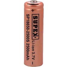 Supex 18650 – 2500S 3.7V 2500 Mah Başlı Li-Ion Pil