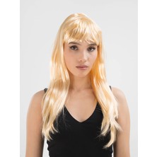 Platin Altın Dore Renk Uzun Düz Parti Peruğu