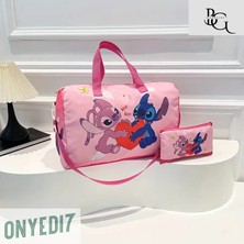 Stitch Tasarımlı 2’li Çanta Seti – Büyük ve Küçük Çanta, Hafif ve Dayanıklı