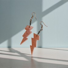 Kızıl Şimşek Epoksi Küpe