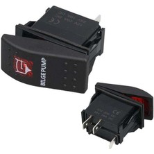 Powermaster ﻿sintine Pompa Sembollü Işıklı 3 Pinli On-Off 12-24V Marin Switch