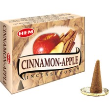 cosangroup Hem Cinnamon Apple Piramit Konik Tütsü – 12 Paket x 10 Adet (Toplam 120 Konik)