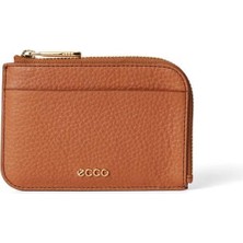 Ecco Card Case Zipped Pebbled Leather