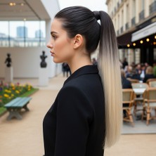 Fiber Sentetik Sihirli At Kuyruğu / Koyu Kumral / Dore Sarı Ombreli