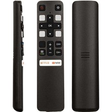 Zibox Tcl RC 802V - FNR1 - HTC120 - RC25324 Netflix - Youtube Tuşlu Ses Komutsuz Lcd Led Tv Kumanda
