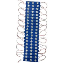 Powerr Led Aydınlatma 20 Adet 12 Volt 1.2 Watt 3 Lensli Mavi 2835 Smd LED Modül IP65