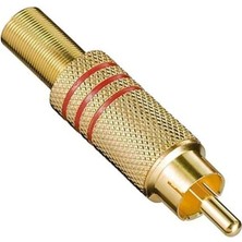 Powermaster PM-26484 Tos Rca Fiş Metal Gold Erkek Konnektör