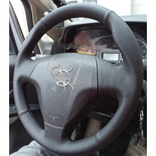 İskender Oto Aksesuar Direksiyon Kılıfı Fiat Doblo Linea POP - Fiorino Tuşsuz Sport Siyah Dikişli Detay deri direksiyon