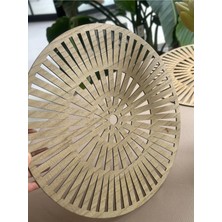 Decamor Home 6 Ad Ahşap Çift Taraflı Amerikan Servis Bej Rengi Supla