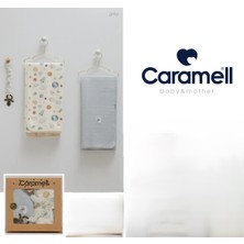 Caramell My Baby Kumsal 80X90 cm 1 Adet Penye 1 Adet Muslin Battaniye 1 Adet Emzik Askısı 3lü Set Kutulu gri 2206 2208