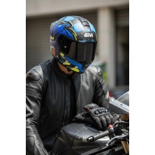 Givi Gıvı 50.x Wıld Mat Mavi / 1 Renkli 1 Şeffaf Vizörlü Motosiklet Kask