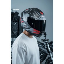 Givi Gıvı 50.x Sharkbıte Mat / 1 Renkli 1 Şeffaf Vizörlü Motosiklet Kask
