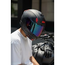 Givi Gıvı 50.x Bones Kırmızı / 1 Renkli 1 Şeffaf Vizörlü Motosiklet Kask