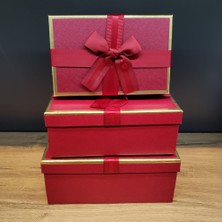 Kaia Tasarım 3'lü Kurdeleli Hediye Kutusu Seti