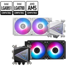 Kaia Msı Mag Corelıquıd I240 Whıte 240MM Argb Cpu Sıvı Soğutucu (LGA1150/1151/1155/1156/1200/1700/1851/AM4/AM5 Uyumlu)