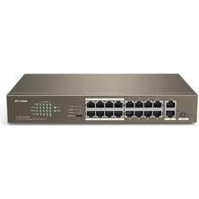 Kaia Ipcom F1118P16150W 16 Port 10/100+2X1GB SFP/1XRJ45 Combo 150W Poe Rackmount Swıtch