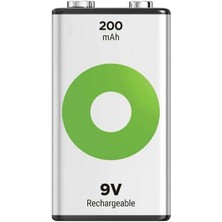 Gp Batteries Recyko 200 Mah 9V Boy Ni-Mh Şarjlı Pil Tekli Paket