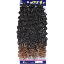 Afro Dalgası Saç / Siyah Karamel Ombreli T1B/27