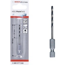Kaia Bosch Pointteq Altıgen Şaftlı Hss Matkap Ucu 2,5 mm