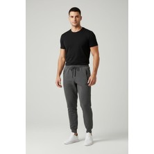 FullaModa Beli Bağcıklı Baskılı Jogger Eşofman Altı