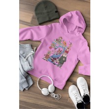 Fuddy Moda Zootopia Karakterler Baskılı Kapüşonlu Çocuk Sweatshirt, Unisex Çizgi Film Temalı Hoodie