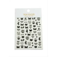 Bijuteri Net Kedi Tattoo Dövme Sticker