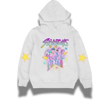 Fuddy Moda Sajaboys Yıldızlı Kol Baskılı Çocuk Kapüşonlu Sweatshirt, Unisex Kpop Demon Hunters Temalı Hoodie
