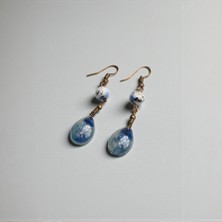 Blue Elegance Epoksi Küpe