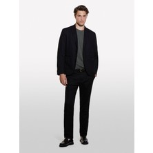 Sisley %100 Pamuk Şerit Cep Detaylı Rahat Kesim Kruvaze Ceket Erkek Siyah Ceket - 324A2WMDSW020