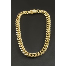 Bijuteri Net Zirkon Taşlı Kalın Zincir Lüks Çelik Kolye