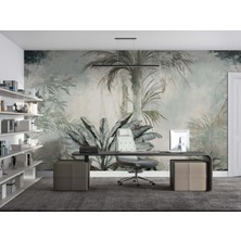 Grown Tropikal Desen Sisli Duvar Kağıdı - Salon ve Oturma Odası