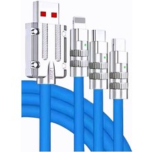 Wishora Store 3'ü 1 Arada Tombul Şarj Kablosu, Tüm Cihazlar Için 4ft Çoklu Şarj Cihazı USB Kablosu, Ev, Ofis, Araba Için Ideal