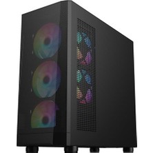 1st Player Fd5-M Siyah 600W 80+ Argb 4X12CM Fan Temperli Cam Mesh USB 3.0 M-Atx Kasa