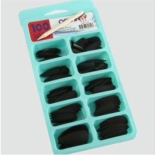 Zero Ozlstor 100 Adet  Mat Takma Tırnak-Siyah